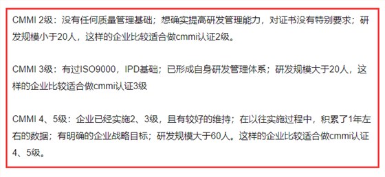 cmmi的五个级别到底是什么？做cmmi认证怎么选级别？有标准吗？